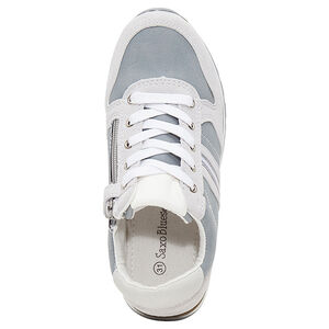 Αθλητικά παπούτσια από δύο υλικά με φερμουάρ και κορδόνια 