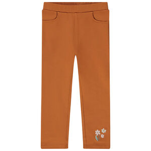 Κολάν μακρύ μονόχρωμο με κεντήματα για bebe κορίτσι 