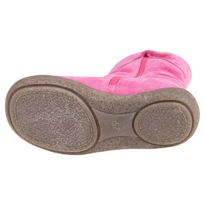 Δερμάτινα σουέτ μποτάκια με κορδόνι και διακοσμητικό λουλούδι 