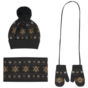 Σετ 3 τεμαχίων από πλεκτό με σχέδιο χιονάνθρωποι για μωρό αγόρι  Main Σετ 3 τεμαχίων από πλεκτό με σχέδιο χιονάνθρωποι για μωρό αγόρι