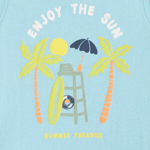 Αμάνικο μπλουζάκι από ύφασμα jersey με σχέδια για αγόρια. 