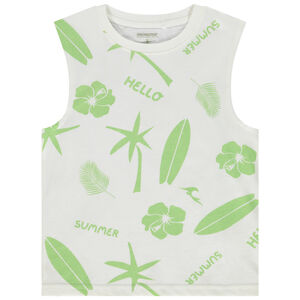 Αμάνικο μπλουζάκι με φανταχτερό σχέδιο surf για αγόρι 