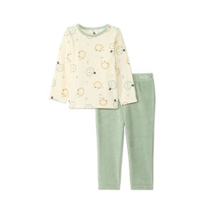 Set pyjama en velours fantaisie pour bébé garçon avec finitions différentes selon l'âge 