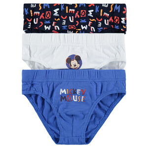 Σετ 3 βαμβακερά σλιπάκια με στάμπα τον Mickey της ©Disney 