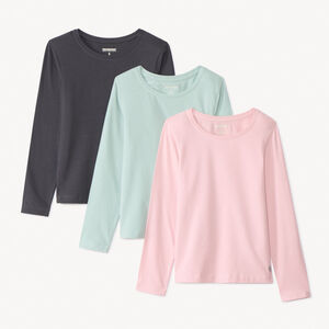 Σετ από 3 μπλουζάκια μακρυμάνικα με σχέδιο καρδιά για κορίτσι 