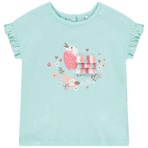 T-shirt κοντομάνικο με βολάν για bebe κορίτσι Main T-shirt κοντομάνικο με βολάν για bebe κορίτσι