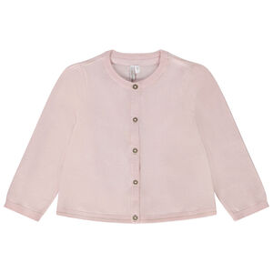 Γιλέτ πλεκτό μονόχρωμο για μωρό κορίτσι 