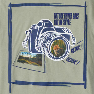 Κοντομάνικο μπλουζάκι jersey με photoprint αλεπού και σχέδιο φωτογραφικής μηχανής για αγόρι 