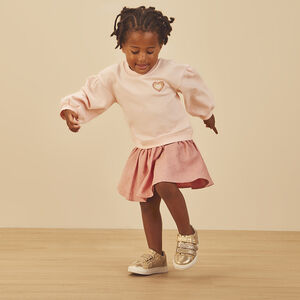 Φόρεμα πλεκτό 2 σε 1 με φανταστικό σχέδιο για bebe κορίτσι 