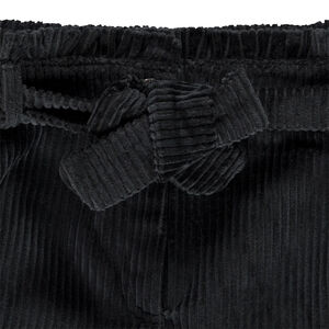 Short en velours côtelé avec ceinture à nouer fille 