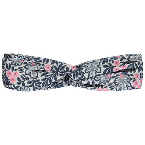 Bandeau imprimé fantaisie en double gaze avec effet croisé pour fille 