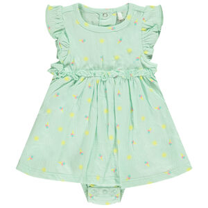 Robe body en jersey froissé imprimé pour bébé fille = Φόρεμα body από jersey με τσαλακωμένο print για bebe κορίτσι 