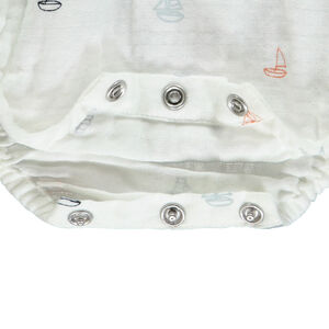 Βρεφική φορμάκι με ναυτικό γιακά και σχέδιο ιστιοφόρα για αγόρι 