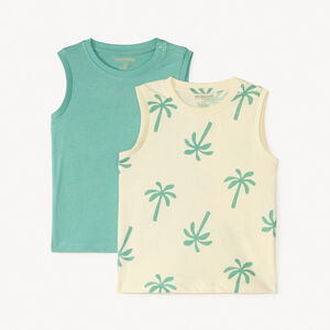 Σετ 2 αμάνικων μπλούζων με σχέδια φοίνικες για αγοράκι. 