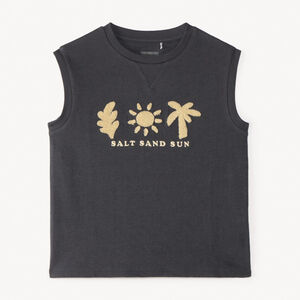 Μπλουζάκι μανίκι χωρίς με σχέδιο ήλιου για αγόρι 