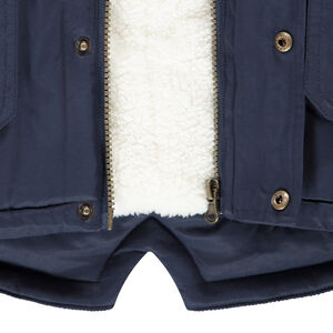 Πάρκα από πολυεστέρα με αποσπώμενη κουκούλα και επένδυση από sherpa για αγόρι 