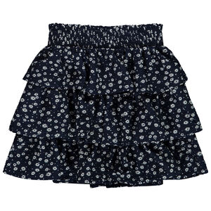 Φούστα με βολάν από crinkle jersey με floral σχέδιο για κορίτσι 