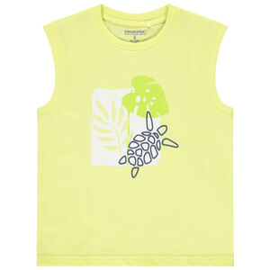 Αμάνικο μπλουζάκι με εκτύπωση και κέντημα χελώνας για αγόρι 