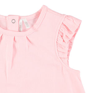 Σαλοπέτα κοντή από βαμβάκι με φουσκωτά μανίκια για κορίτσι 