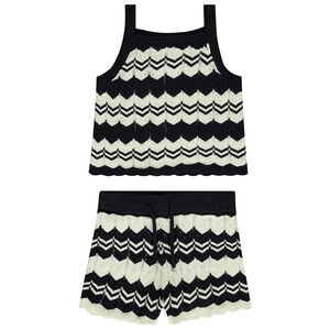 Σετ Δετό + σορτς σε crochet φαντασίας για κορίτσι 