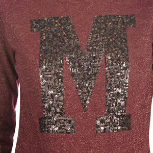 Φούτερ Εγκυμοσύνης Από Molleton Και Lurex Με Γράμματα Σε Χάλκινες Πούλιες 