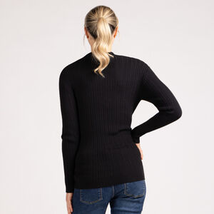 Πλεκτό πουλόβερ κάλτσας με ψηλό γιακά για γυναίκες 