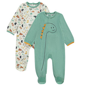 Σετ από 2 βελουτέ φορμάκια δεινοσαύρων για μωρό αγόρι με διαφορετικές ανοίξεις ανάλογα με την ηλικία 