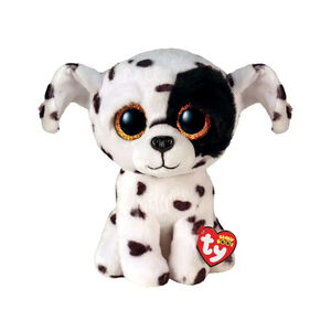 Beanie Boos Luther Χνουδωτό Σκυλάκι Δαλματίας Λευκό Και Μαύρο 15εκ TY 