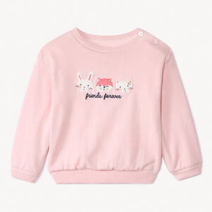 Pull en tricot à motifs brodés pour bébé fille 