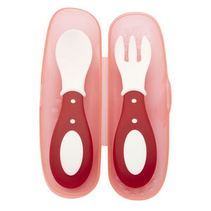 Σετ από 2 φορητά μαχαιροπίρουνα Yummix ροζ 