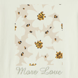 T-shirt à manches longues avec imprimé floral pour fille 