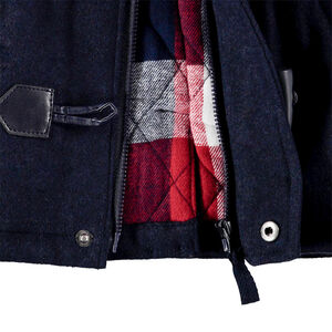 Parka style duffle coat bi-matière doublée flanelle 