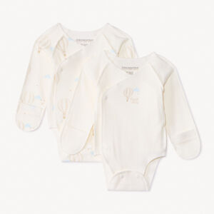 Σετ από 2 bodies μακρυμάνικα με σχέδιο αερόστατα για μωρό πρόωρο 