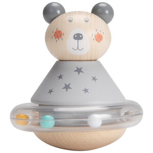 Κουδουνίστρα culbuto με μπίλιες - Γκρι αρκούδος 