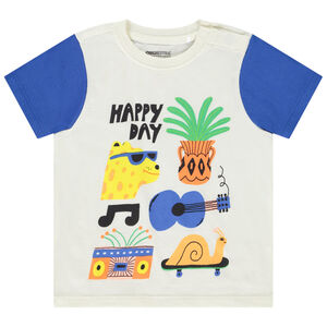 Κοντομάνικο μπλουζάκι jersey με φαντεζί σχέδιο για bebe αγόρι 