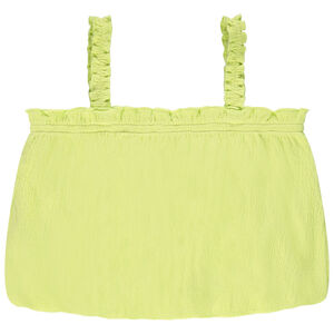 Αμάνικο μπλουζάκι με εφέ μπαλόνι και τιράντες με βολάν για κορίτσι 