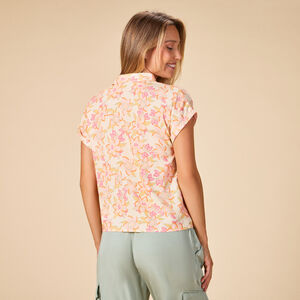 Πουκάμισο κοντομάνικο με floral σχέδιο για γυναίκες 