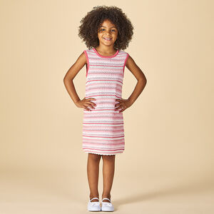 Αμάνικο φόρεμα από πλεκτό φαντεζί για κορίτσι 