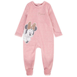 Dors-bien en velours à pois print Minnie pour bébé fille Main Dors-bien en velours à pois print Minnie pour bébé fille