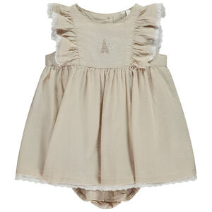 Φόρεμα body με βολάν και κέντημα Πύργος του Άιφελ για κορίτσι 