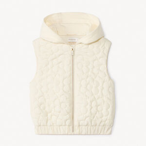 Γυναικεία μπουφάν χωρίς μανίκια με λουλούδια 