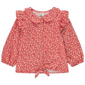 Τουνίκ με μακριά μανίκια και λουλουδάτο σχέδιο για μωρό κορίτσι 