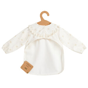 Ποδιά σαλιάρα γόμμα με μακριά μανίκια Douce Hirondelle écru 