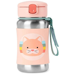 GOURDE ZOO SS STRAW BOTTLE- CAT 