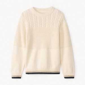Pull en tricot fantaisie uni pour garçon 