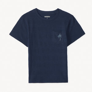 T-shirt en maille fantaisie imprimé palmier pour garçon 