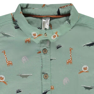 Chemise manches longues imprimé animaux pour bébé garçon 