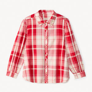 Chemise manches longues à carreaux pour fille  