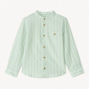 Πουκάμισο με μακριά μανίκια, ριγέ και για αγόρι, με γιακά Mao. 