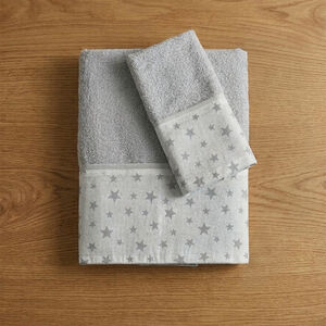 Σετ πετσέτες 2τμχ Stars Grey 